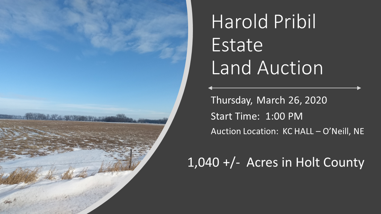 Harold Pribil Estate Land Auction - Click Here for more info